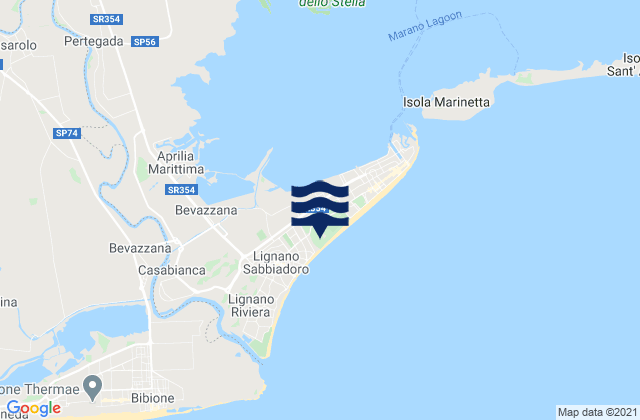 Mapa de mareas Lignano Sabbiadoro, Italy