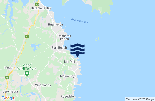 Mapa de mareas Lilli Pilli Beach, Australia