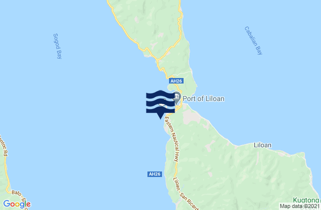 Mapa de mareas Liloan Sogod Bay, Philippines