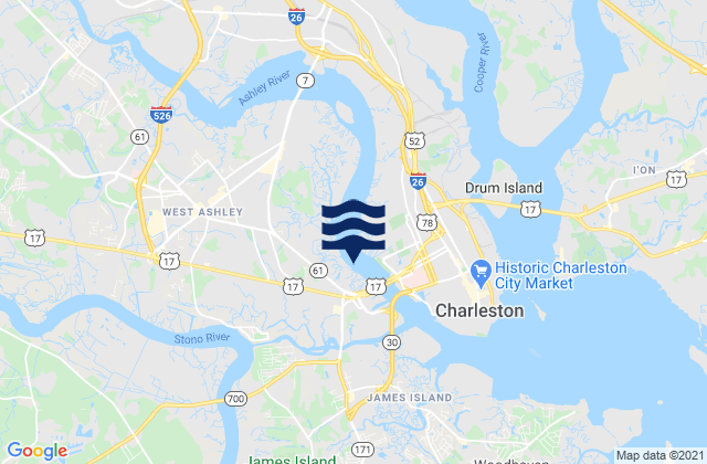 Mapa de mareas Limehouse Bridge, United States