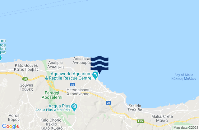 Mapa de mareas Limín Khersonísou, Greece