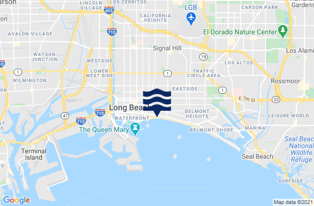 Mapa de mareas Lincoln (Long Beach), United States