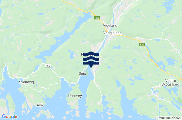 Mapa de mareas Lindesnes, Norway