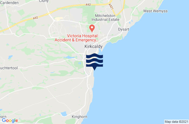 Mapa de mareas Linktown Beach, United Kingdom