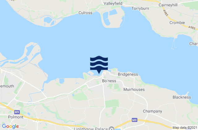 Mapa de mareas Linlithgow, United Kingdom