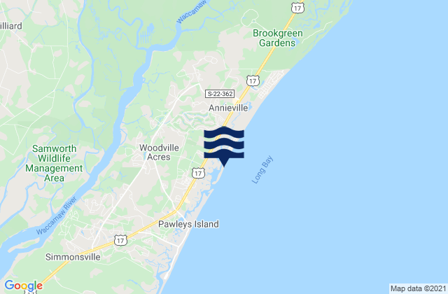 Mapa de mareas Litchfield Beach, United States