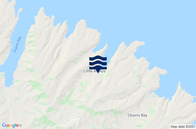 Mapa de mareas Little Akaloa Beach, New Zealand