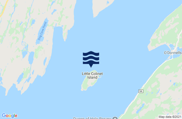 Mapa de mareas Little Colinet Island, Canada