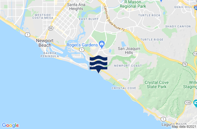Mapa de mareas Little Corona Del Mar Beach, United States