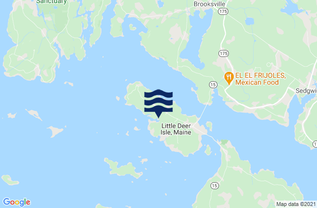 Mapa de mareas Little Deer Isle, United States