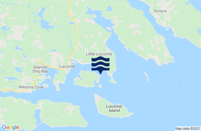 Mapa de mareas Little Liscomb Harbour, Canada