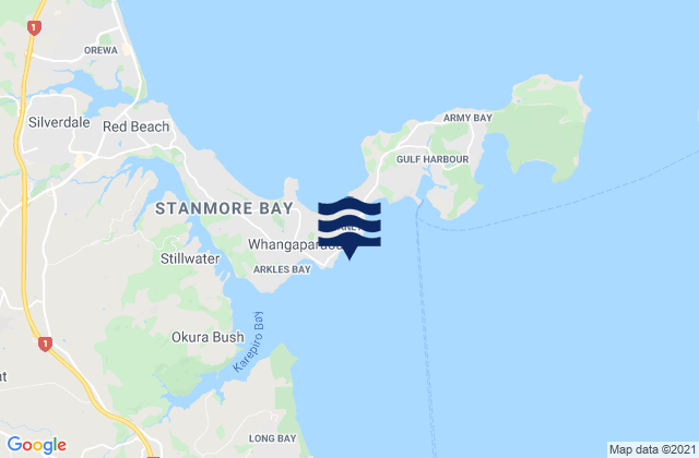 Mapa de mareas Little Manly Beach, New Zealand