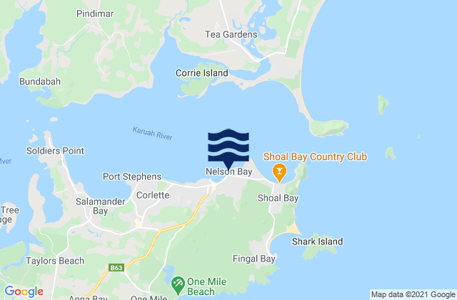 Mapa de mareas Little Nelson Bay, Australia