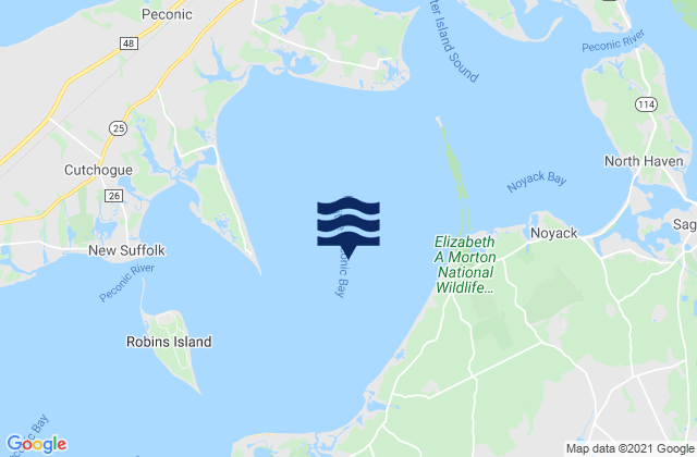 Mapa de mareas Little Peconic Bay, United States