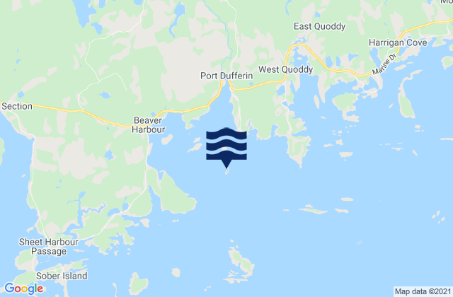 Mapa de mareas Little Rocky Island, Canada