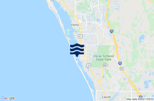 Mapa de mareas Little Sarasota Bay south end bridge, United States