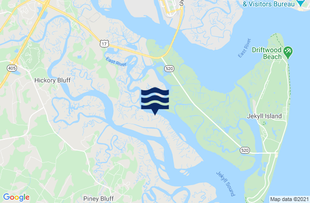 Mapa de mareas Little Satilla River, United States
