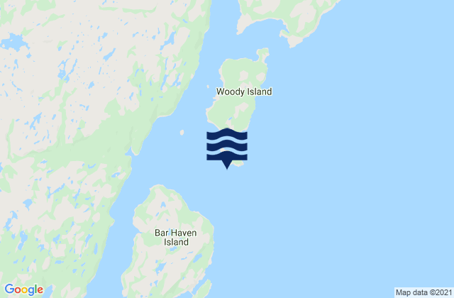 Mapa de mareas Little Woody Island, Canada