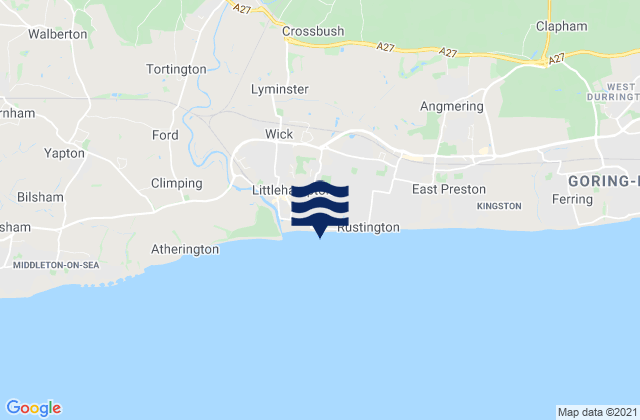 Mapa de mareas Littlehampton Beach, United Kingdom