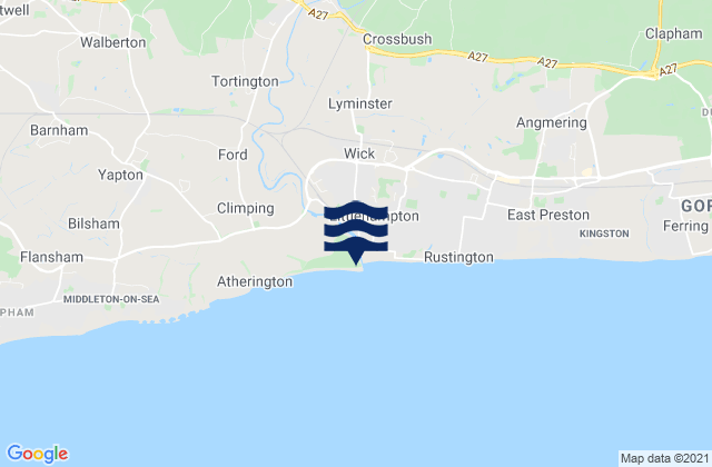 Mapa de mareas Littlehampton West Beach, United Kingdom