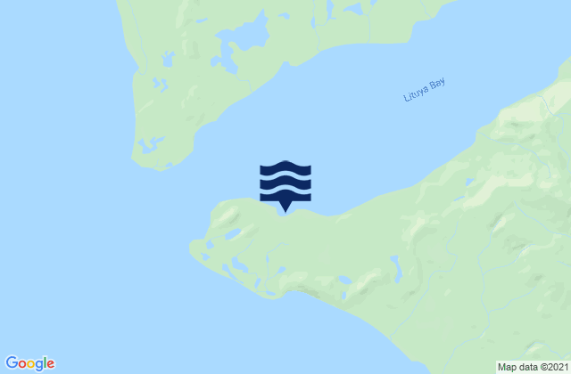 Mapa de mareas Lituya Bay 2 miles inside entrance, United States