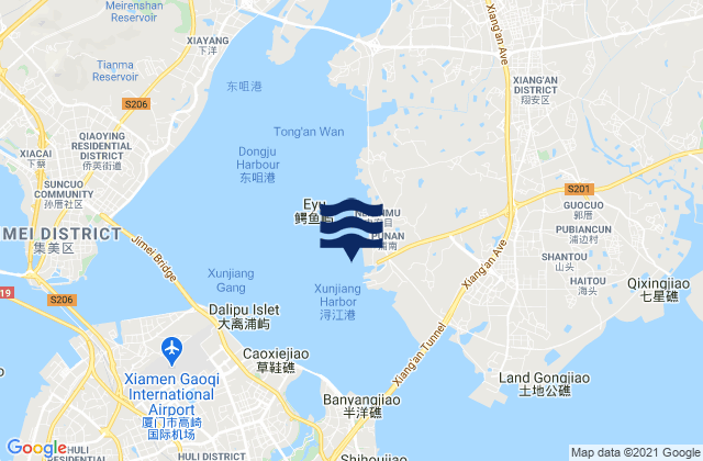 Mapa de mareas Liuwudiancun, China