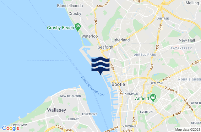 Mapa de mareas Liverpool (Gladstone Dock), United Kingdom