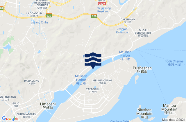 Mapa de mareas Li’ao, China