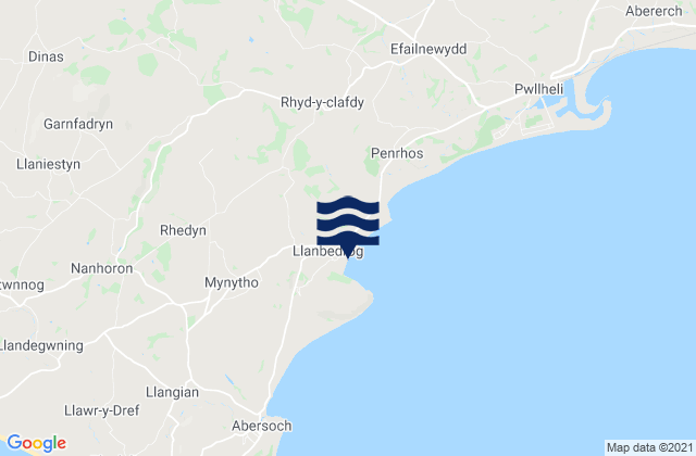Mapa de mareas Llanbedrog Beach, United Kingdom