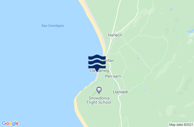 Mapa de mareas Llandanwg Beach, United Kingdom