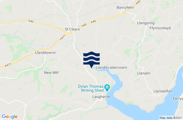 Mapa de mareas Llanddowror, United Kingdom