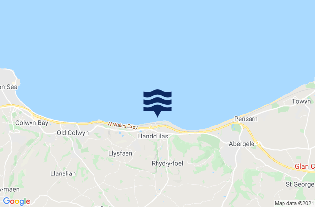 Mapa de mareas Llanddulas Beach, United Kingdom