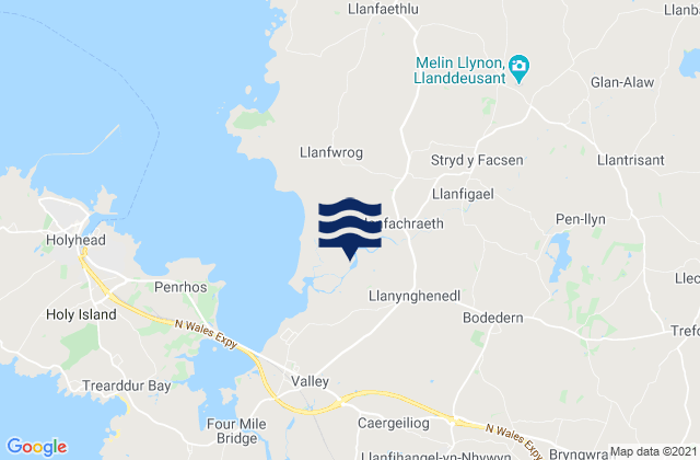Mapa de mareas Llanfachraeth, United Kingdom