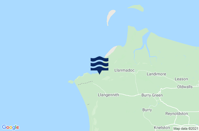 Mapa de mareas Llangennith, United Kingdom