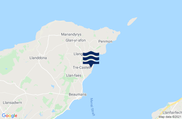 Mapa de mareas Llangoed, United Kingdom