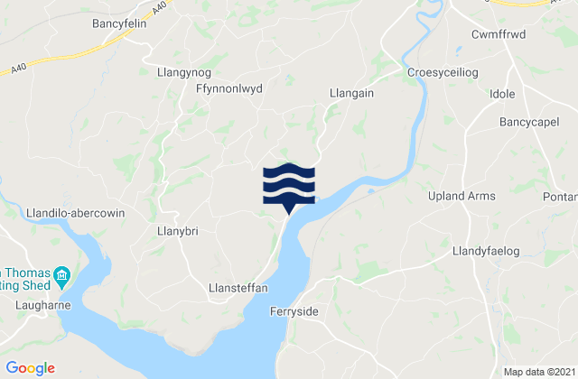 Mapa de mareas Llangynog, United Kingdom