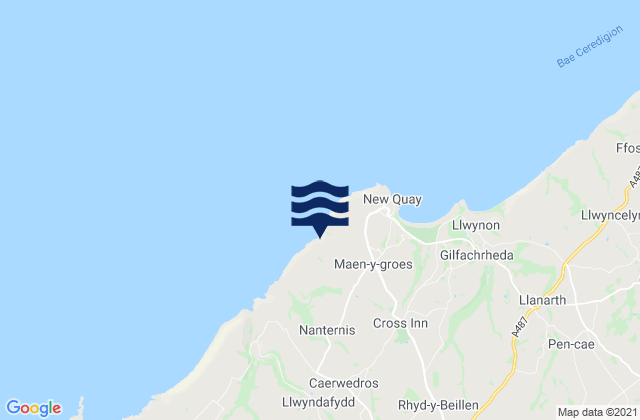 Mapa de mareas Llanllwchaiarn, United Kingdom