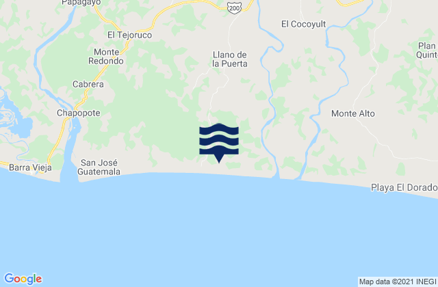 Mapa de mareas Llano de la Puerta, Mexico
