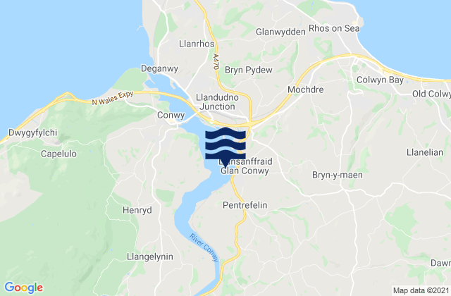 Mapa de mareas Llansantffraid Glan Conwy, United Kingdom