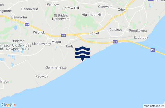 Mapa de mareas Llanvaches, United Kingdom