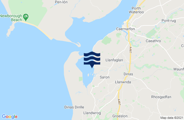 Mapa de mareas Llanwnda, United Kingdom