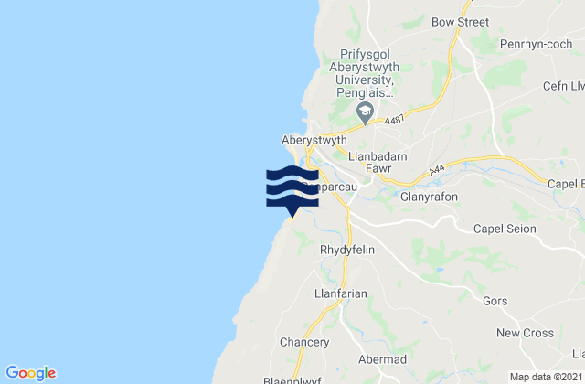 Mapa de mareas Lledrod, United Kingdom