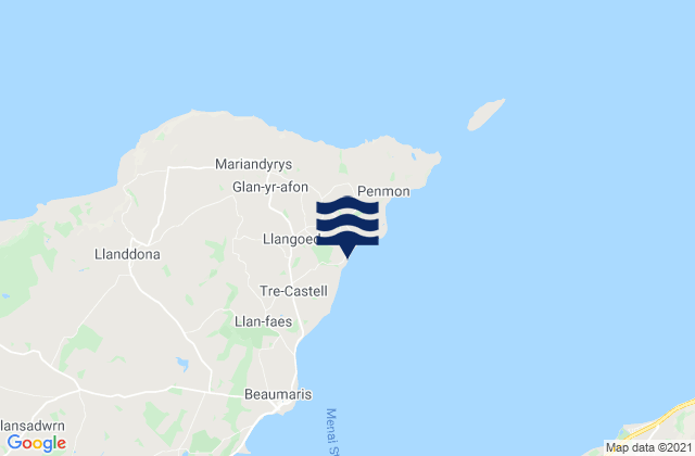 Mapa de mareas Lleiniog Beach, United Kingdom
