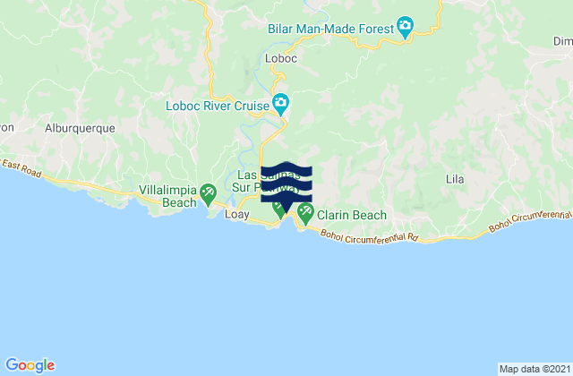 Mapa de mareas Loboc, Philippines