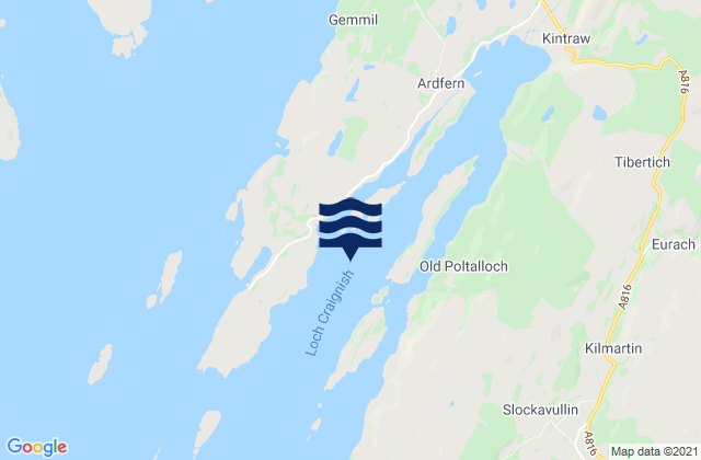 Mapa de mareas Loch Craignish, United Kingdom