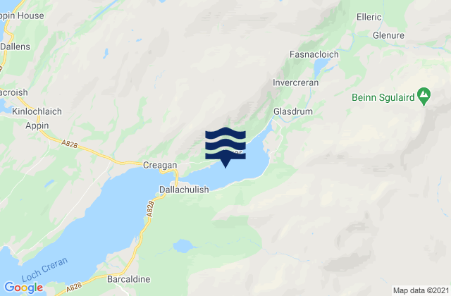 Mapa de mareas Loch Creran Head, United Kingdom