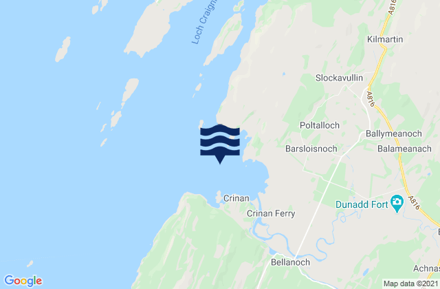Mapa de mareas Loch Crinan, United Kingdom