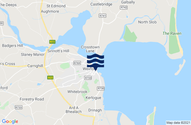 Mapa de mareas Loch Garman, Ireland