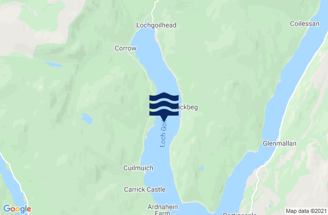 Mapa de mareas Loch Goil, United Kingdom