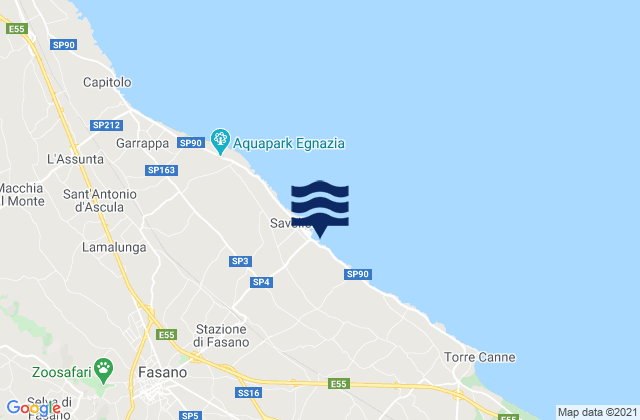 Mapa de mareas Locorotondo, Italy